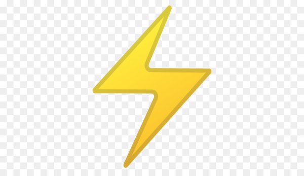 ЭМОДЖИ молния без фона