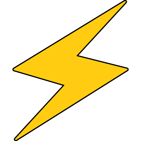 Значок молнии эмодзи