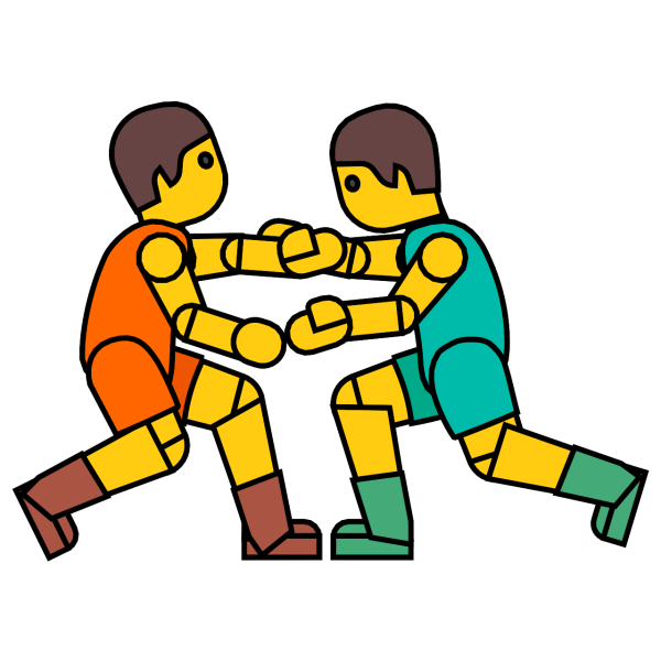 Эмодзи борцы