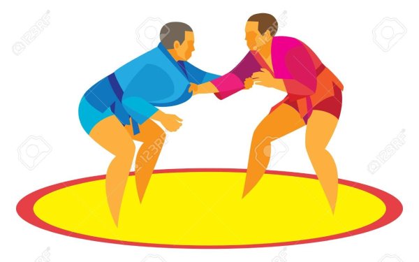 Борцы самбо вектор