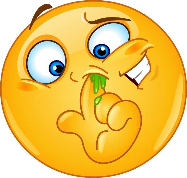 Смайлик ковыряющий в носу