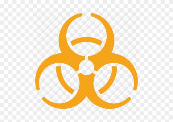 Желтый знак биологической опасности