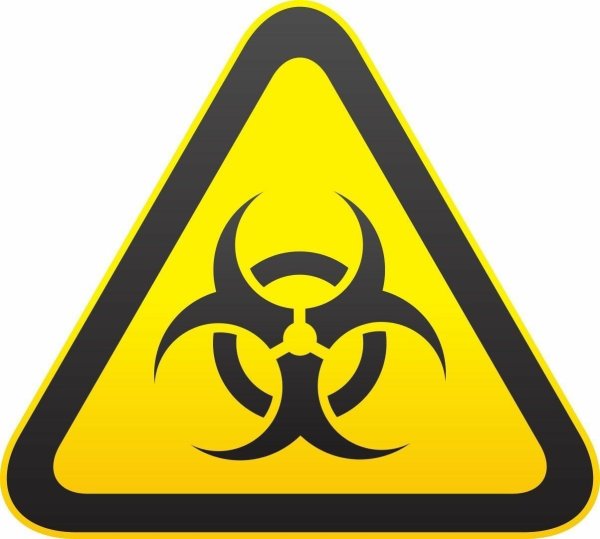Зона биологического заражения знак
