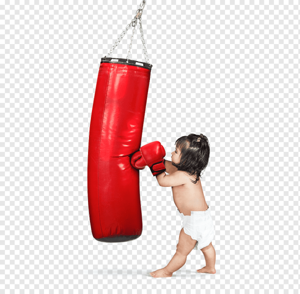 Боксерская груша и боксер