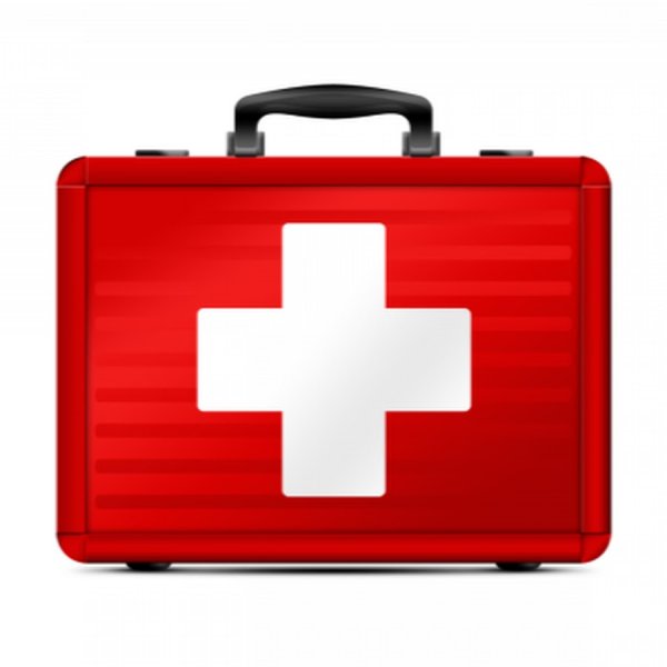 Знак медицинской аптечки красный