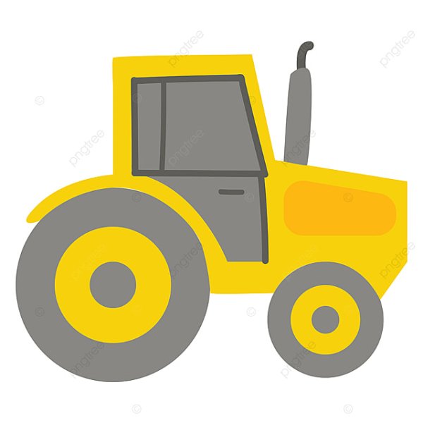 Желтый трактор для малышей