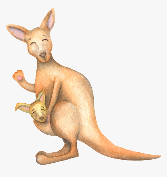 Кенгуру эмодзи на прозрачном фоне