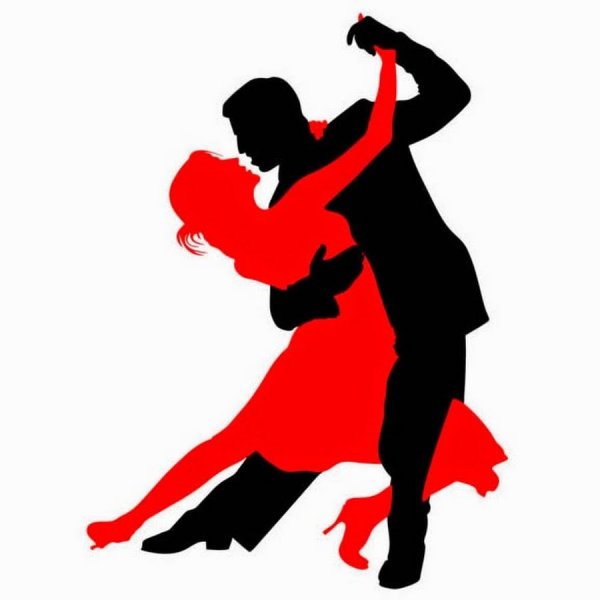 Спортивные бальные танцы силуэт