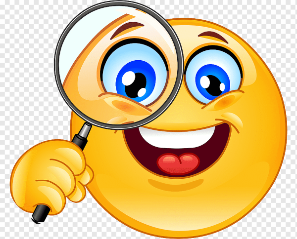 Смайлик с лупой