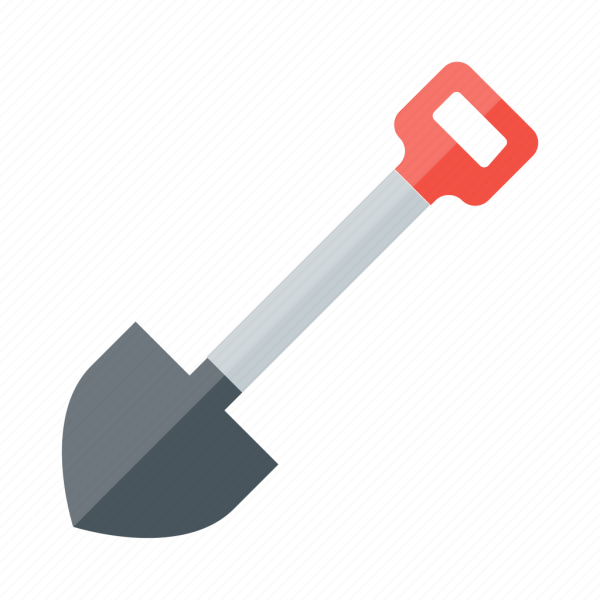 Лопата на прозрачном фоне