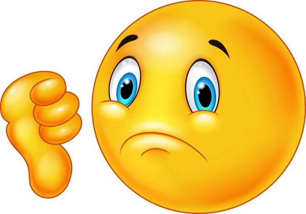 Смайлик с большим пальцем вниз