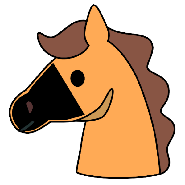 Эмодзи морда лошади