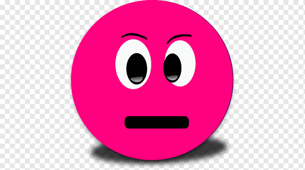 Грустный Смайл розовый