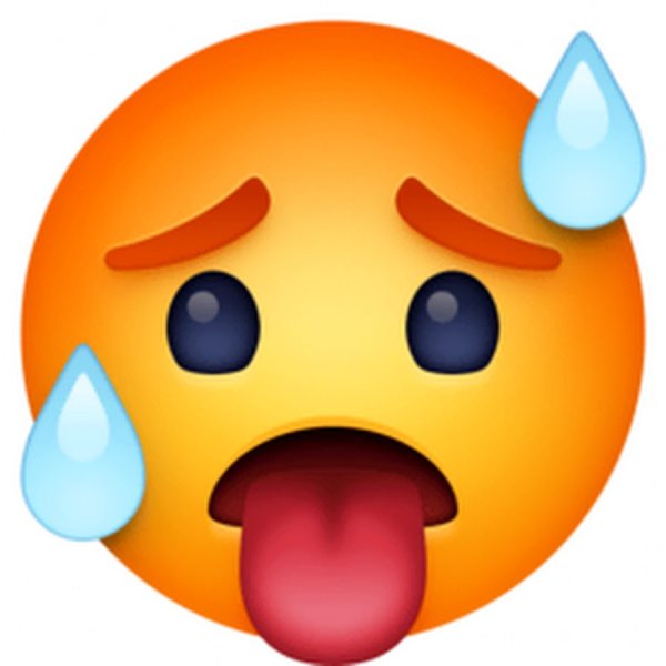 Смайлик hot face