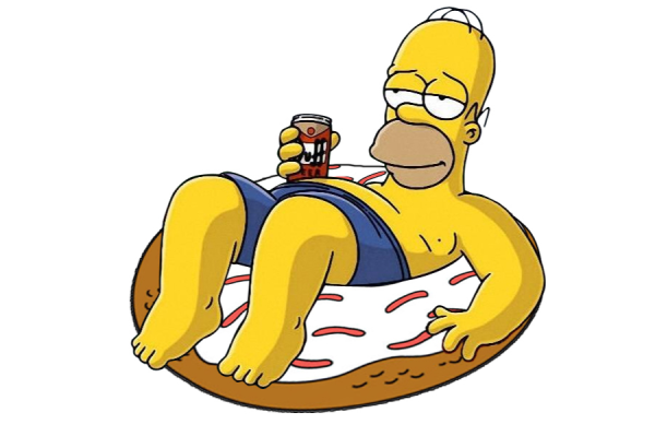 Гомер симпсон на белом фоне