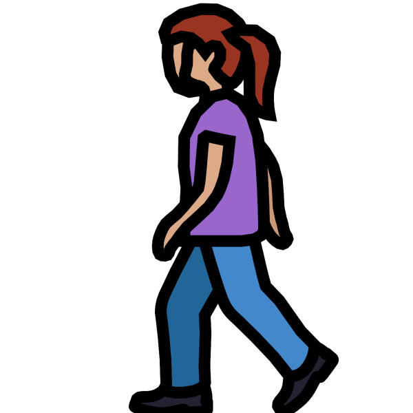 Смайлик идущий человек