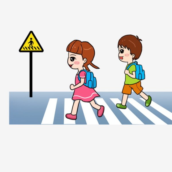 Пешеход для детей на прозрачном фоне