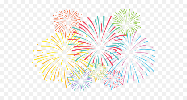 Салют на прозрачном фоне