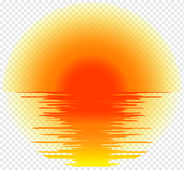 Закат на прозрачном фоне