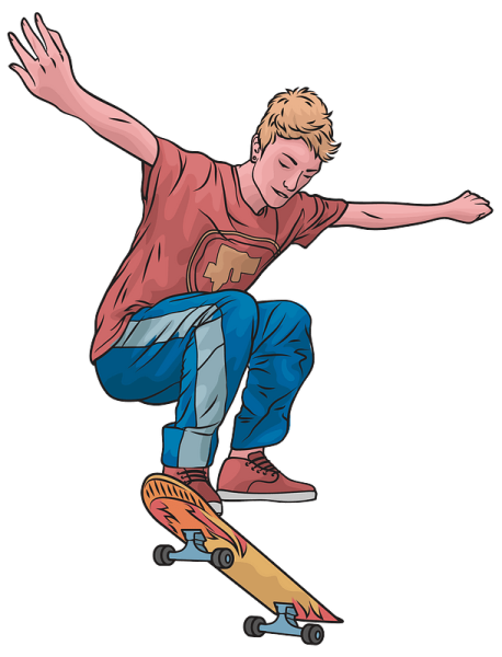 Скейтбордист мультяшный