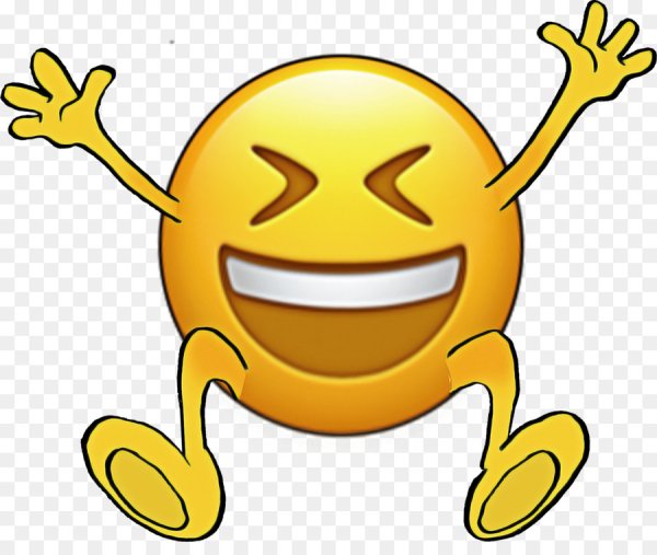 Смайлик радостный стикер