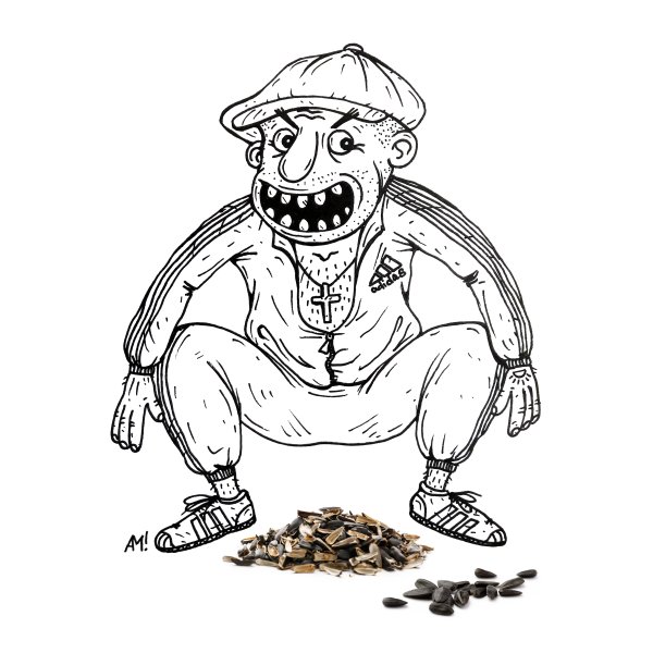 Гопник рисунок карандашом