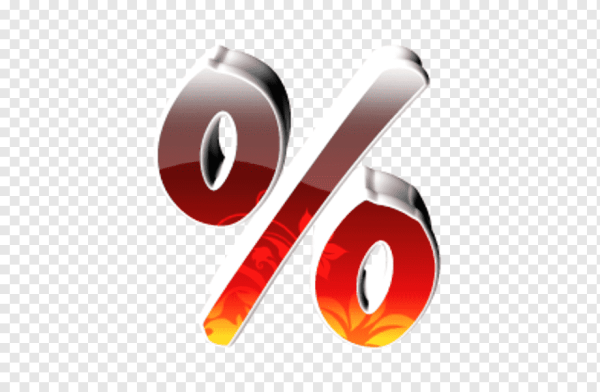 Процент на прозрачном фоне