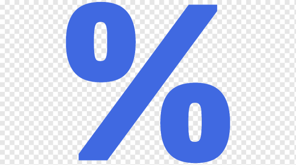 Значок процента голубой