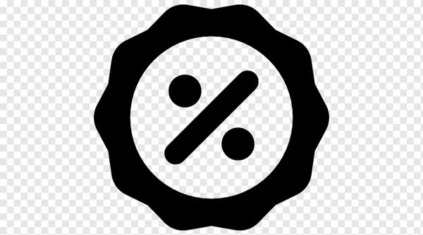 Процентов кружок черно-белое