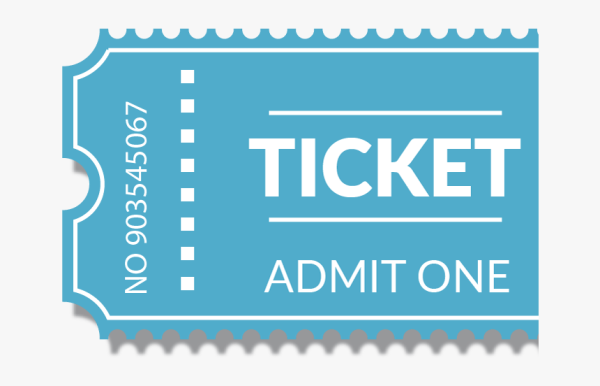 Билетик на прозрачном фоне