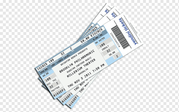 Билет на прозрачном фоне