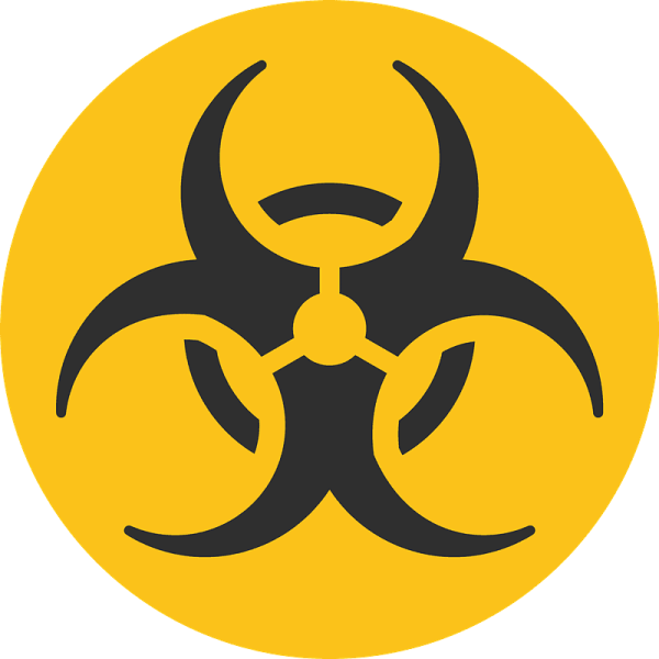 Знак опасности на белом фоне