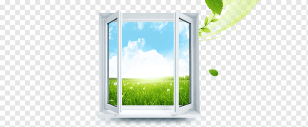 Окно на белом фоне