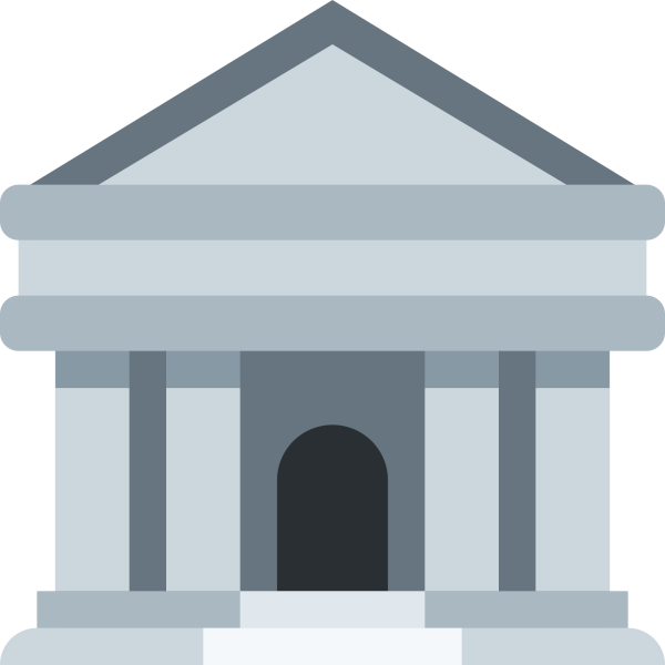 Здание с колоннами ЭМОДЖИ