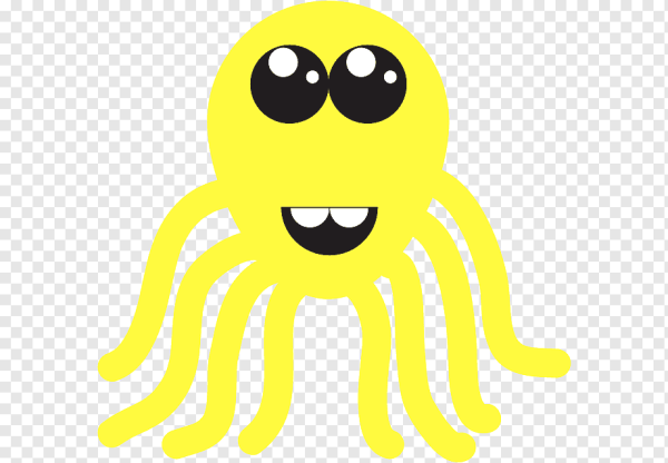 Смайлик осьминог символами