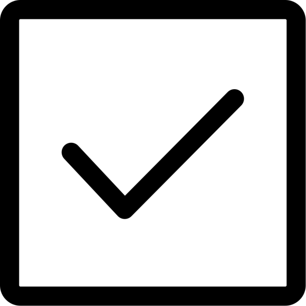 Значок галочка в квадрате