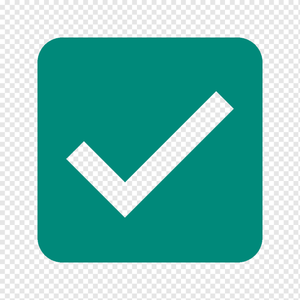 Зеленая галочка в квадрате