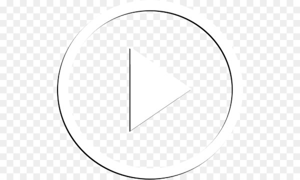 Значок плей белый