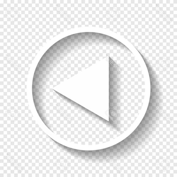 Кнопка плей белая