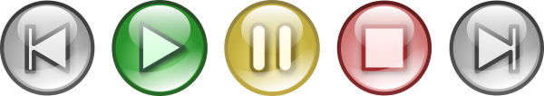 Кнопки плеера без фона