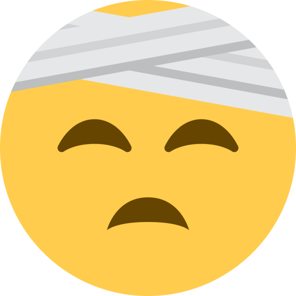 Смайлик с больной головой