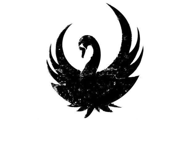 Силуэт лебедя