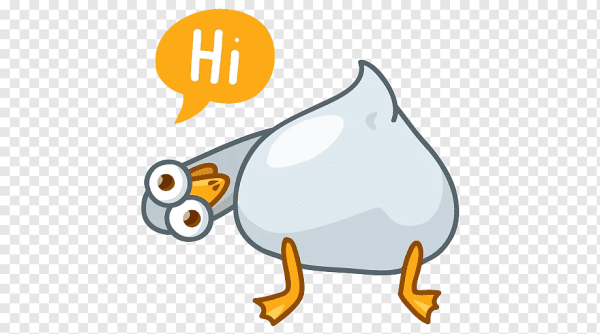 Стикер привет