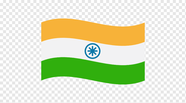 Развивающийся флаг Индии