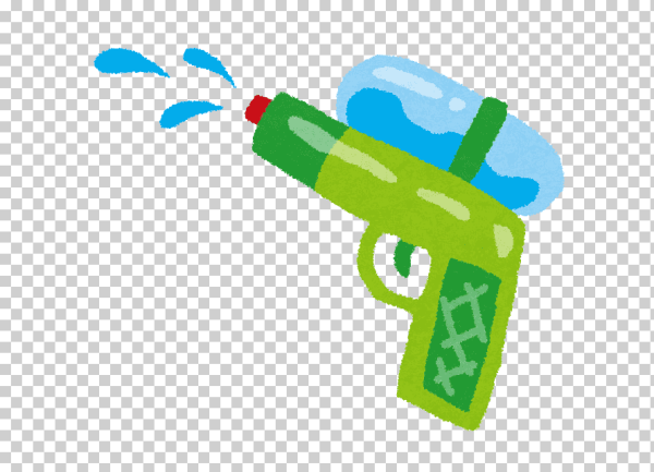 Водяной пистолет на прозрачном фоне