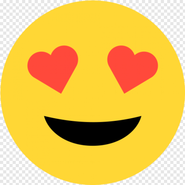 Смайл с сердечками в глазах