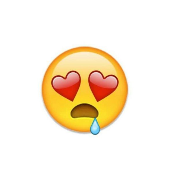 Стикер смайлик с сердечками