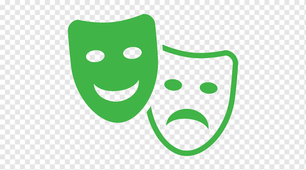 Маска Театральная зеленая