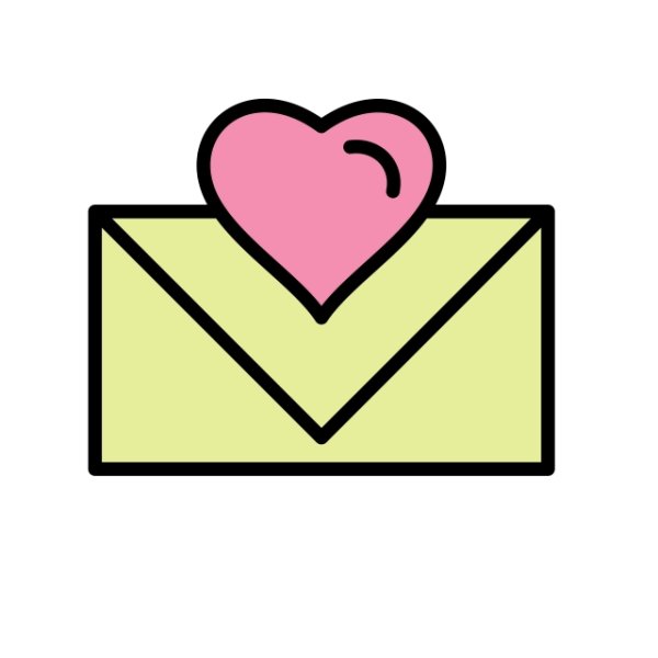 Конверт с сердечком вектор