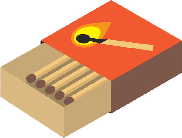 Спички на прозрачном фоне